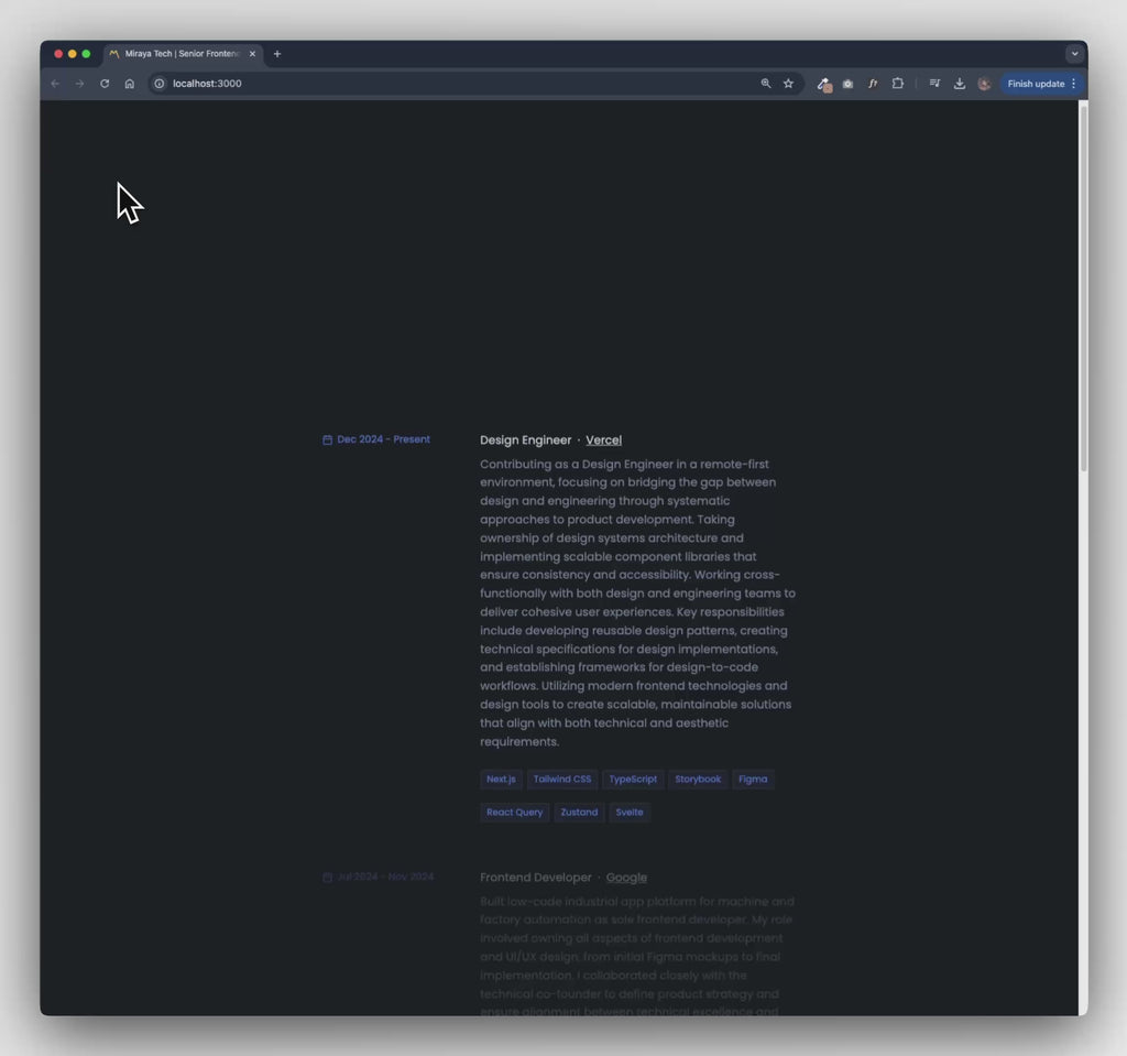 Minimalistic Portfolio