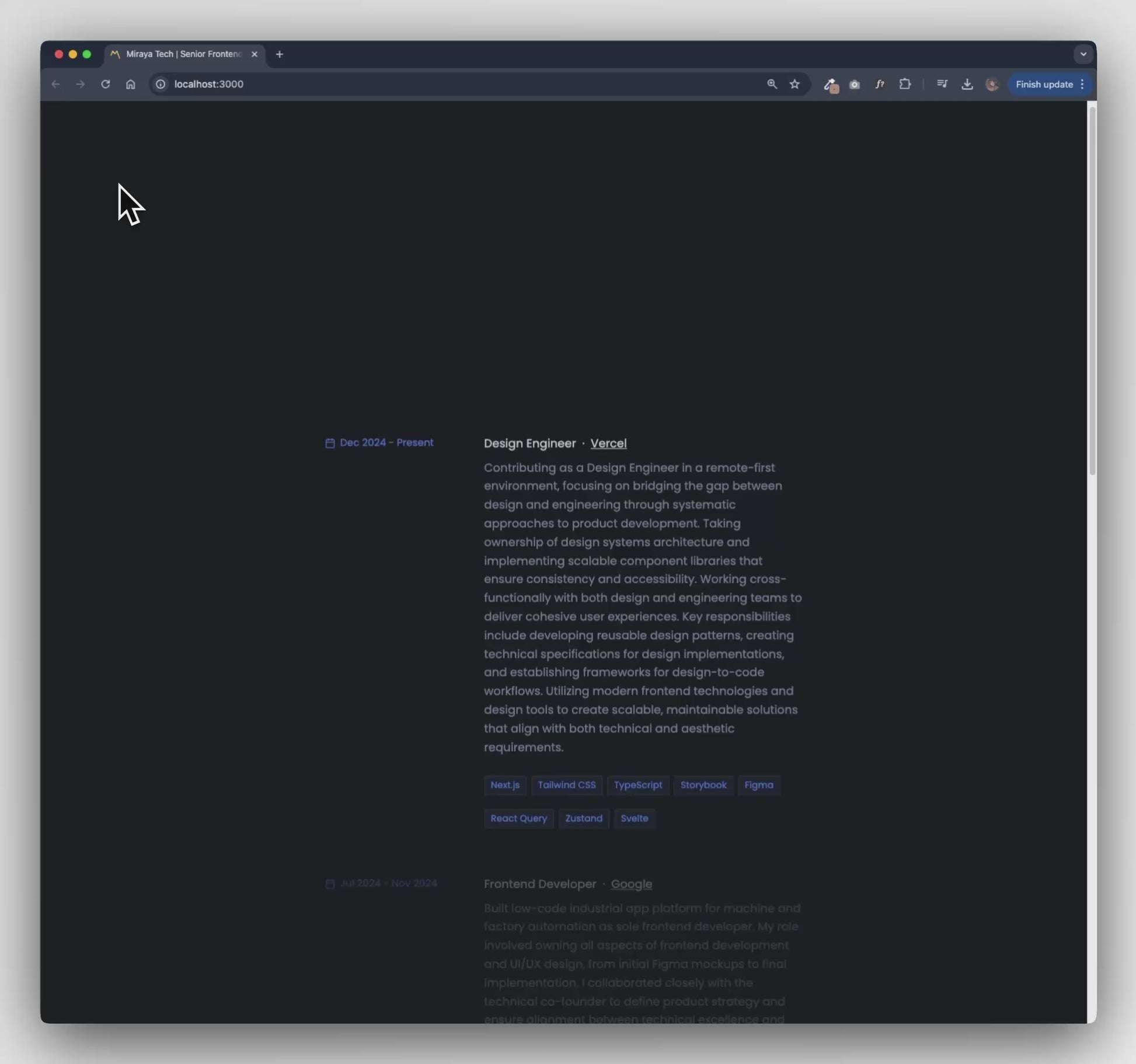 Minimalistic Portfolio